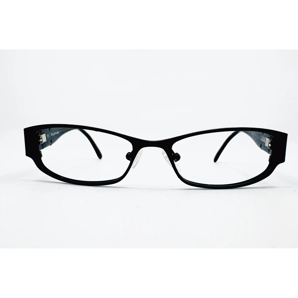 Rampage Eyeglasses Frames Womens Black Oval Animal Print 49-16-135 38166